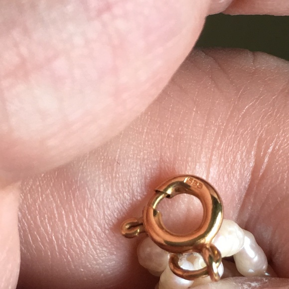 🖤14Kt gold & Pearls💕bracelet - Picture 3 of 6